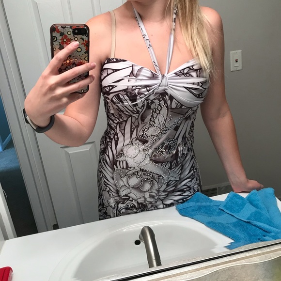 Printed Halter Dress - Picture 6 of 6